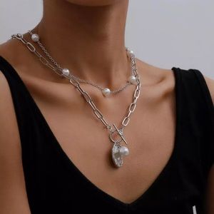 Silver Double Necklace